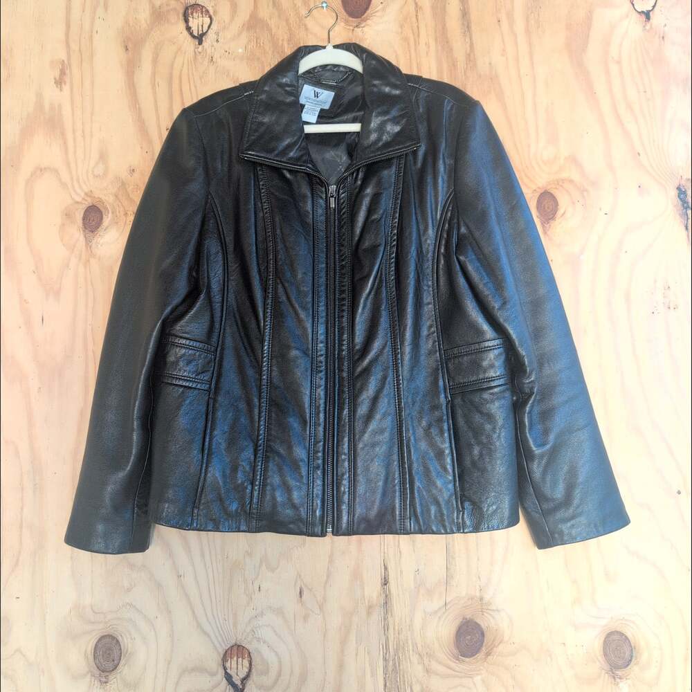 Worthington Lambskin Leather Jacket Vintage 90s Women's XL